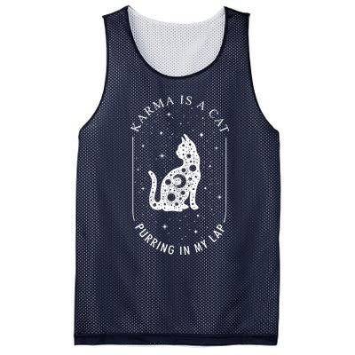 Karma Is A Cat Purring In My Lap Mesh Reversible Basketball Jersey Tank