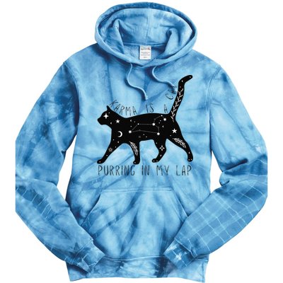 Karma is a Cat purring in my Lap Cat Lover Tie Dye Hoodie