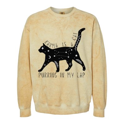 Karma is a Cat purring in my Lap Cat Lover Colorblast Crewneck Sweatshirt