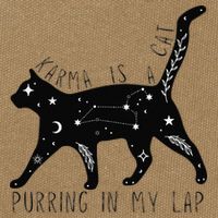 Karma is a Cat purring in my Lap Cat Lover Cotton Canvas Backpack