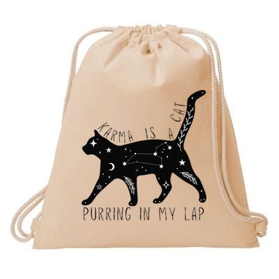 Karma is a Cat purring in my Lap Cat Lover Drawstring Bag