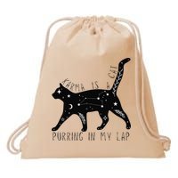 Karma is a Cat purring in my Lap Cat Lover Drawstring Bag
