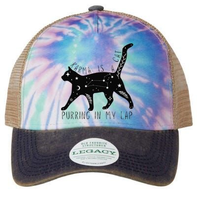 Karma is a Cat purring in my Lap Cat Lover Legacy Tie Dye Trucker Hat
