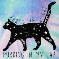 Karma is a Cat purring in my Lap Cat Lover Legacy Tie Dye Trucker Hat