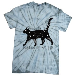 Karma is a Cat purring in my Lap Cat Lover Tie-Dye T-Shirt