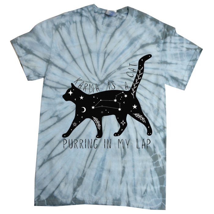 Karma is a Cat purring in my Lap Cat Lover Tie-Dye T-Shirt