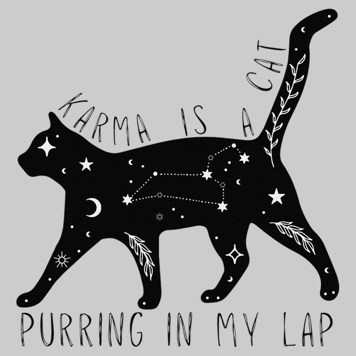 Karma is a Cat purring in my Lap Cat Lover Tie-Dye T-Shirt