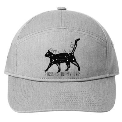 Karma is a Cat purring in my Lap Cat Lover 7-Panel Snapback Hat