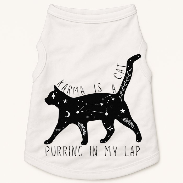 Karma is a Cat purring in my Lap Cat Lover Doggie Tank
