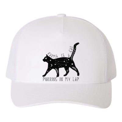 Karma is a Cat purring in my Lap Cat Lover Yupoong Adult 5-Panel Trucker Hat