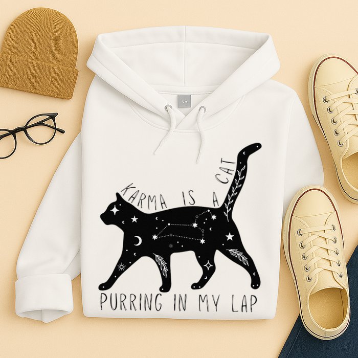 Karma is a Cat purring in my Lap Cat Lover Hoodie