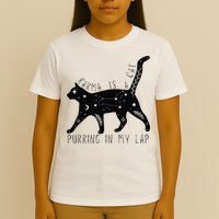 Karma is a Cat purring in my Lap Cat Lover T-Shirt