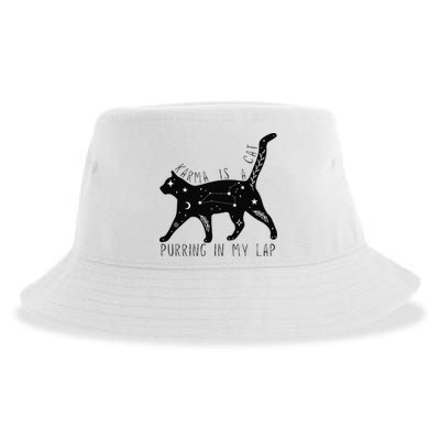 Karma is a Cat purring in my Lap Cat Lover Sustainable Bucket Hat