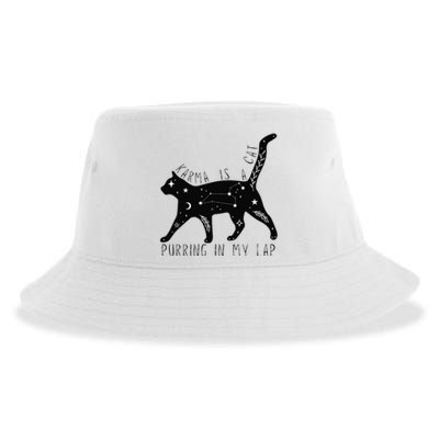 Karma is a Cat purring in my Lap Cat Lover Sustainable Bucket Hat