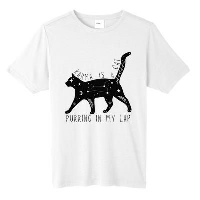 Karma is a Cat purring in my Lap Cat Lover Tall Fusion ChromaSoft Performance T-Shirt