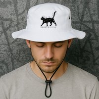 Karma is a Cat purring in my Lap Cat Lover Bucket Hat