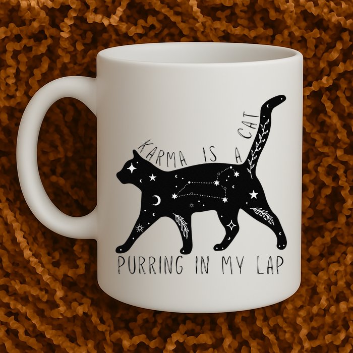 Karma is a Cat purring in my Lap Cat Lover Mug