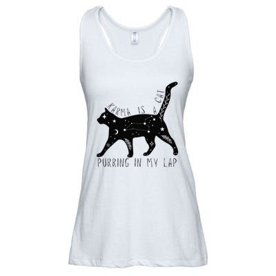 Karma is a Cat purring in my Lap Cat Lover Ladies Essential Flowy Tank