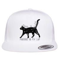 Karma is a Cat purring in my Lap Cat Lover Flatbill Hat