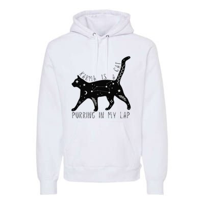 Karma is a Cat purring in my Lap Cat Lover Premium Hoodie