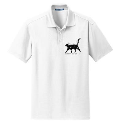 Karma is a Cat purring in my Lap Cat Lover Dry Zone Grid Polo