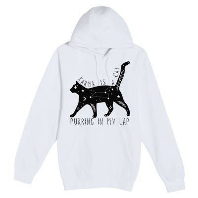 Karma is a Cat purring in my Lap Cat Lover Premium Pullover Hoodie