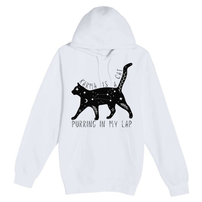 Karma is a Cat purring in my Lap Cat Lover Premium Pullover Hoodie