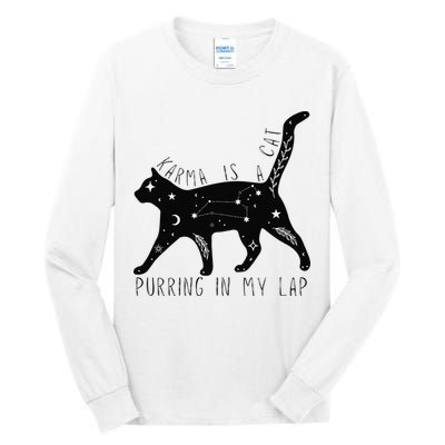 Karma is a Cat purring in my Lap Cat Lover Tall Long Sleeve T-Shirt