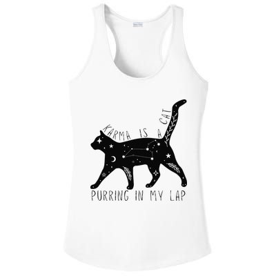 Karma is a Cat purring in my Lap Cat Lover Ladies PosiCharge Competitor Racerback Tank