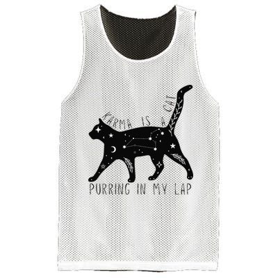 Karma is a Cat purring in my Lap Cat Lover Mesh Reversible Basketball Jersey Tank
