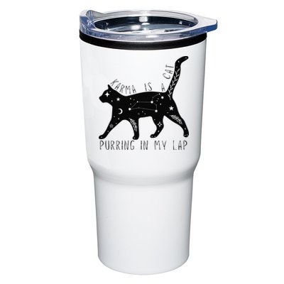 Karma is a Cat purring in my Lap Cat Lover Tumbler