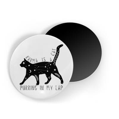 Karma is a Cat purring in my Lap Cat Lover Magnet