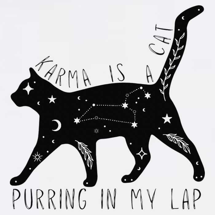Karma is a Cat purring in my Lap Cat Lover Magnet