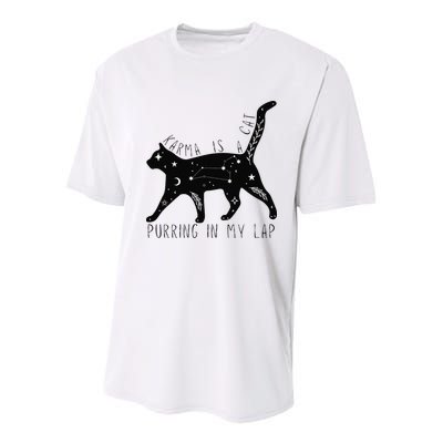 Karma is a Cat purring in my Lap Cat Lover Youth Performance Sprint T-Shirt