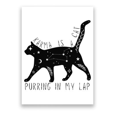 Karma is a Cat purring in my Lap Cat Lover Poster