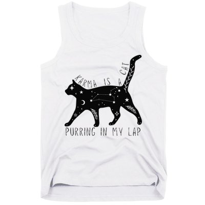 Karma is a Cat purring in my Lap Cat Lover Tank Top