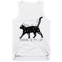 Karma is a Cat purring in my Lap Cat Lover Tank Top