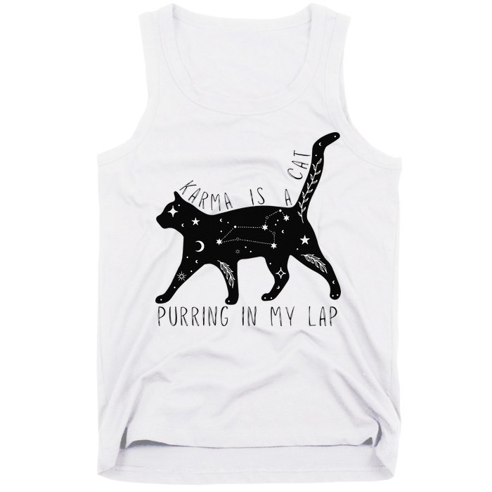 Karma is a Cat purring in my Lap Cat Lover Tank Top