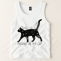 Karma is a Cat purring in my Lap Cat Lover Tank Top