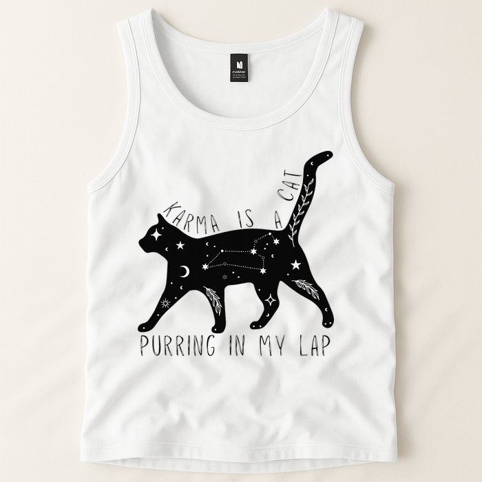 Karma is a Cat purring in my Lap Cat Lover Tank Top