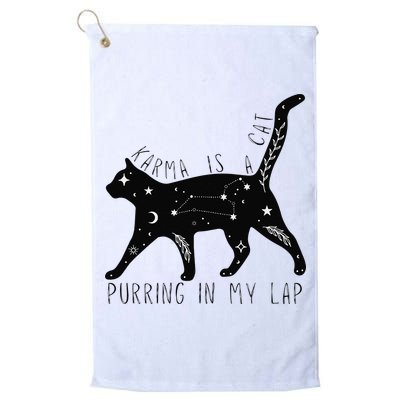 Karma is a Cat purring in my Lap Cat Lover Golf Towel