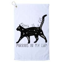 Karma is a Cat purring in my Lap Cat Lover Golf Towel