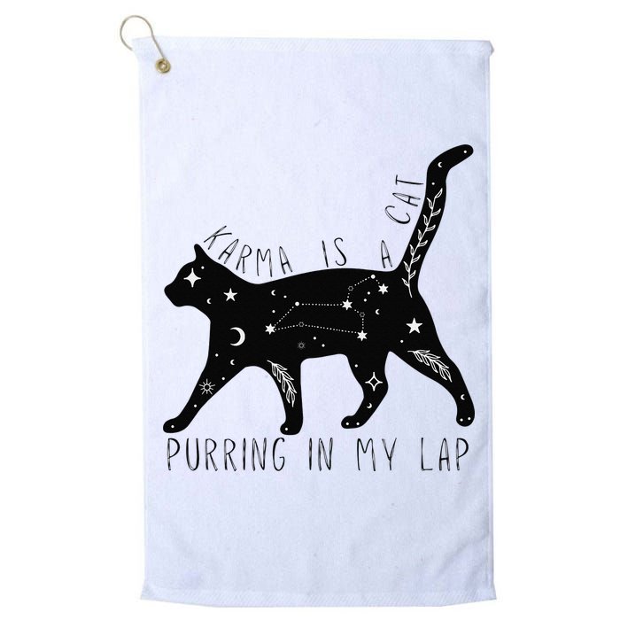 Karma is a Cat purring in my Lap Cat Lover Golf Towel
