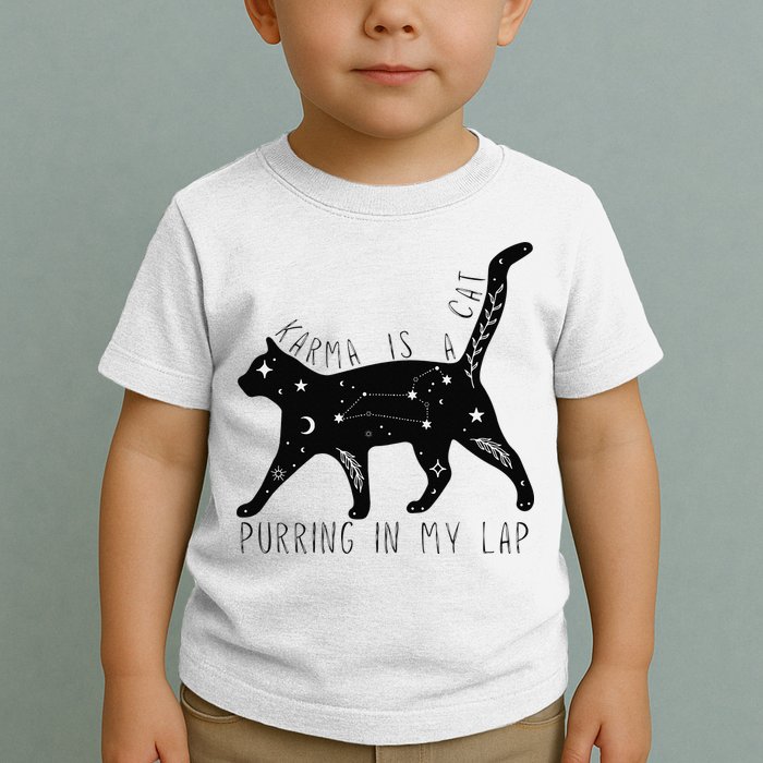 Karma is a Cat purring in my Lap Cat Lover Toddler T-Shirt