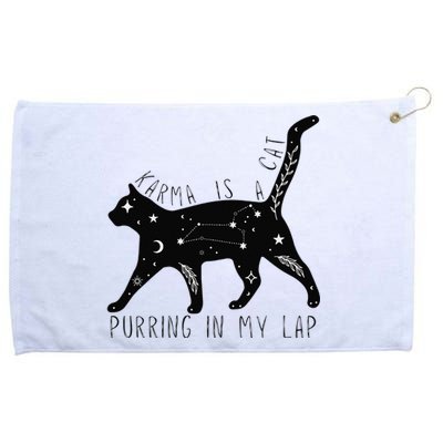 Karma is a Cat purring in my Lap Cat Lover Grommeted Golf Towel