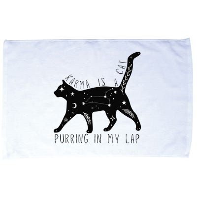 Karma is a Cat purring in my Lap Cat Lover Microfiber Hand Towel