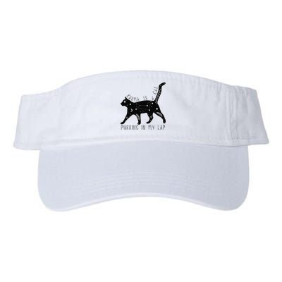 Karma is a Cat purring in my Lap Cat Lover Visor