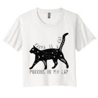 Karma is a Cat purring in my Lap Cat Lover Crop Top