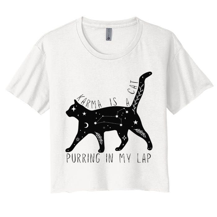 Karma is a Cat purring in my Lap Cat Lover Crop Top