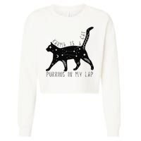 Karma is a Cat purring in my Lap Cat Lover Cropped Pullover Crew